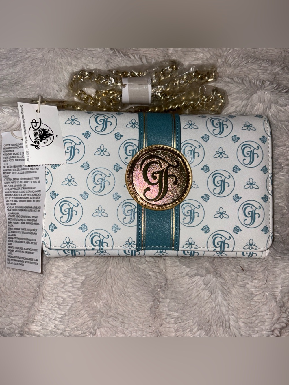 NWT Walt Disney World Resorts Grand Floridian Crossbody Chain Link Clutch Purse - Picture 4 of 7